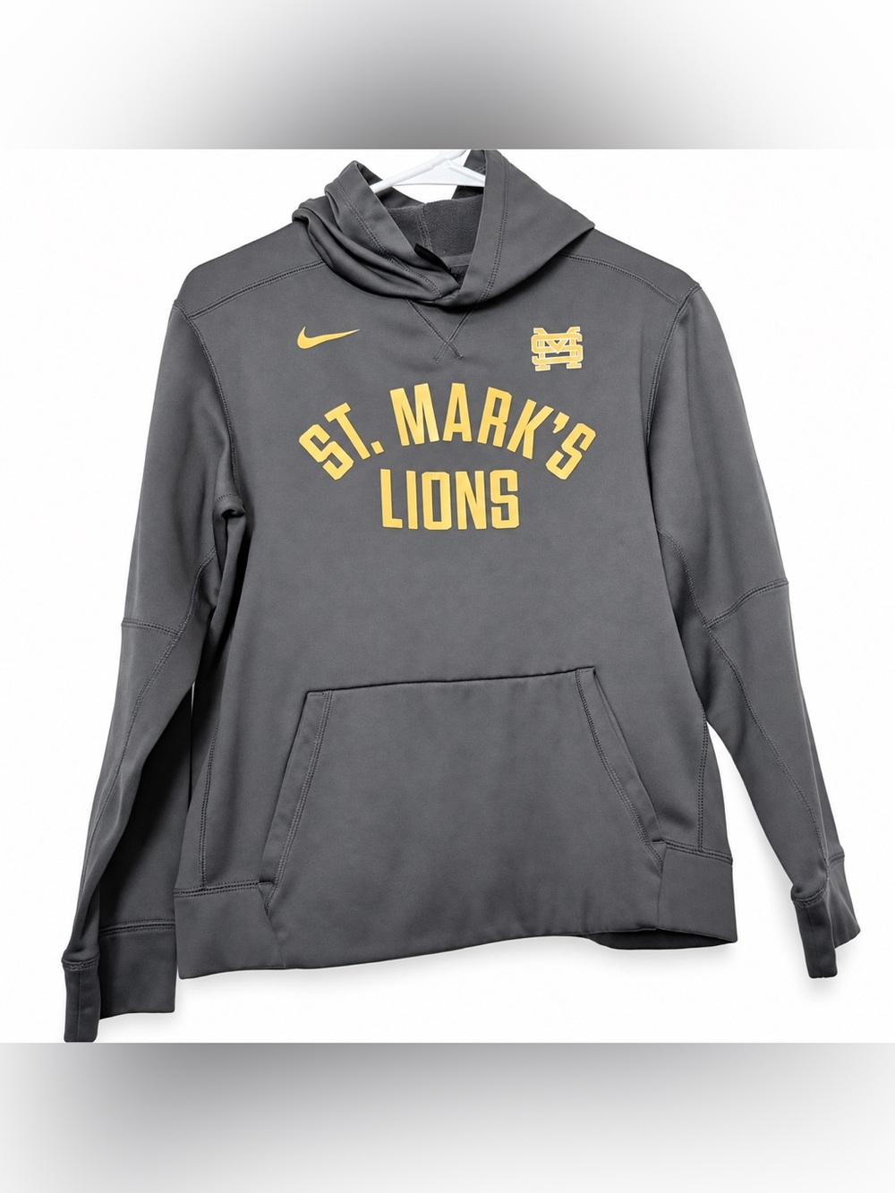 PtP 20” XL Nike Dri-FIT St. Mark’s Lions Dark Gray Gold Hoodie